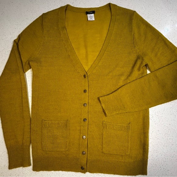 J. Crew Alpaca/Wool Mustard Knit Sweater - Picture 4 of 7